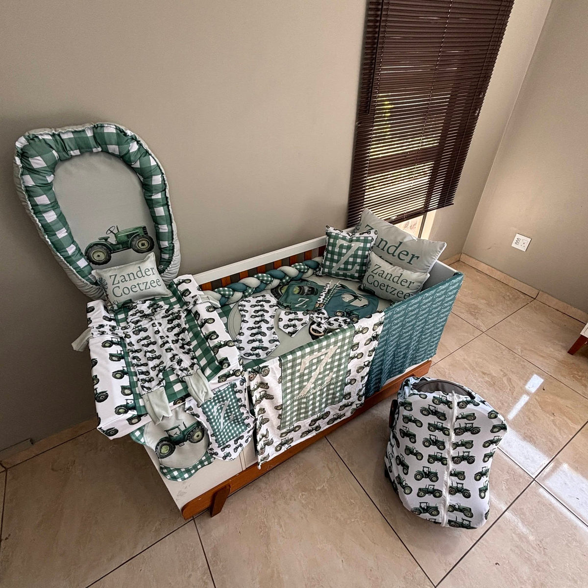 The Checkered Farmer  cot linen