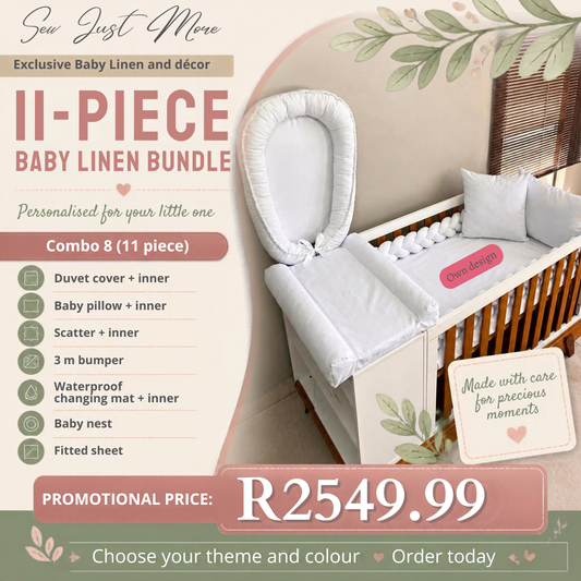 Combo 8 custom cot linen