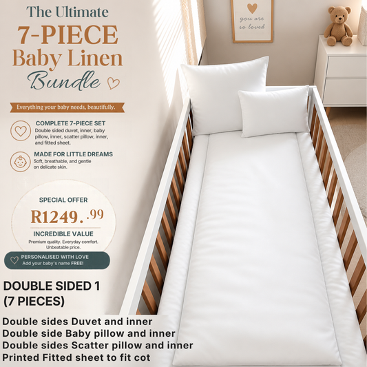 Double sided printed Combo 1( 7 pieces)  custom Cot Linen