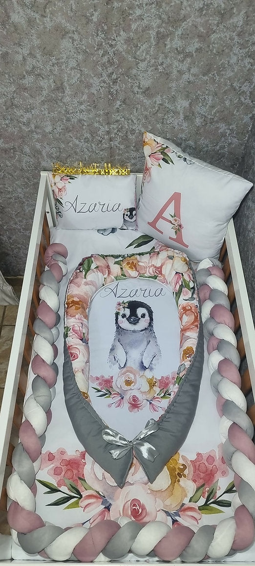 Floral Penguin Baby Nest