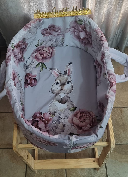 Silver Bunny Carry Cot - Sew Just More