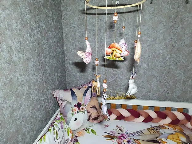 Whimsical Mulberry Woodlands Cot Mobile