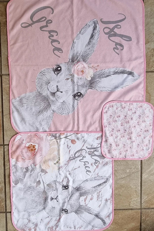 Grey Flower Bunny - Sew Just More