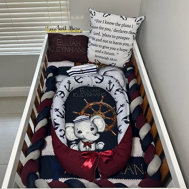 Burgundy and Navy Sailor Ellie - Sew Just More