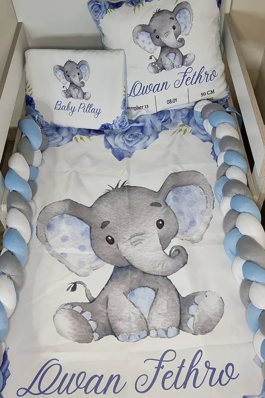 Blue Rose Elephant - Sew Just More