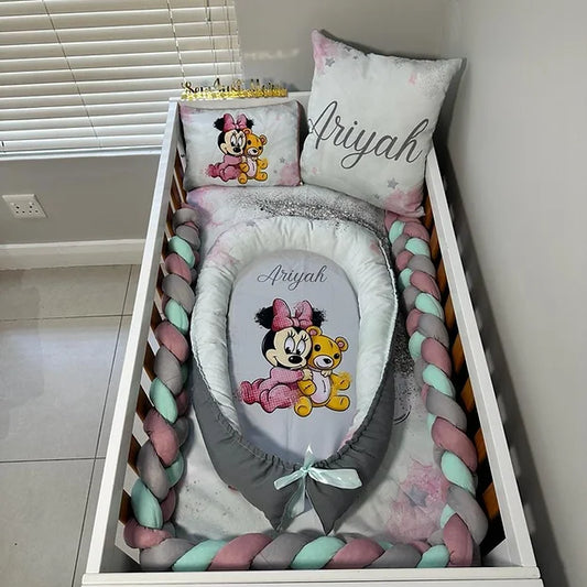 Mint silver Minnie Mouse Baby Nest