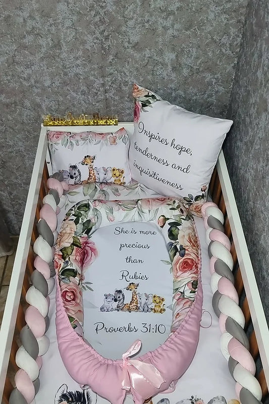 Floral Baby Safari Baby Nest - Sew Just More