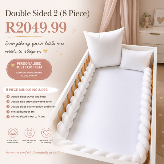 Double sided printed Combo 2 ( 8 pieces) custom Cot Linen